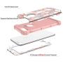 iPhone 8 Plus Case, iPhone 7 Plus Case, Hocase Heavy Duty Shockproof Protection Hard Plastic+Silicone Rubber Hybrid Protective Case for iPhone 7 Plus/iPhone 8 Plus - Rose Gold Line/Pink Marble