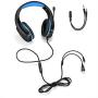 PS5 Gaming Headset Retractable Headband Noise Cancelling MIC for/PC/PS4/Mobile Phone Wired Headphones with LED Light