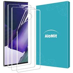 AloMit [3 Pack] Screen Protector for Galaxy Note 20 Ultra 5G, Fingerprint Sensor Support Case Friendly Anit-Scratch Flexible TPU Film Screen Protector for Samsung Galaxy Note 20 Ultra