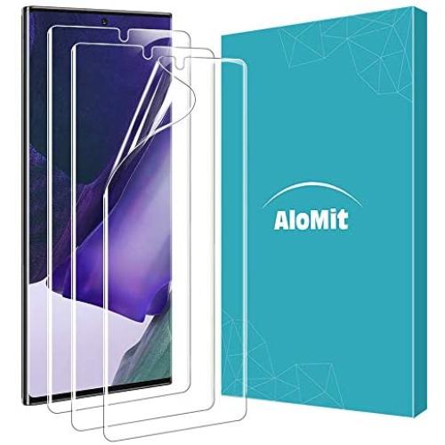 AloMit [3 Pack] Screen Protector for Galaxy Note 20 Ultra 5G, Fingerprint Sensor Support Case Friendly Anit-Scratch Flexible TPU Film Screen Protector for Samsung Galaxy Note 20 Ultra