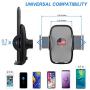 【Updated 3-in-1】 Hands-Free Car Phone Mount, Car Phone Holder with Air Vent Clip and Powerful Suction Cup for Car Air Vent, Dashboard and Windshield, Compatible with All Cell Phones