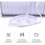Elastic Bands for Sewing,150 Yards 6mm Knit Elastic String for Masks,Stretch Braided Elastic Cord for for Making face Masks and Crafts White
