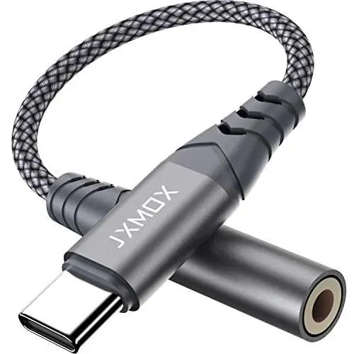 JXMOX USB Type C to 3.5mm Female Headphone Jack Adapter,USB C to Aux Audio Dongle Cable Cord Compatible with Pixel 4 3 2 XL, Samsung Galaxy S20 Ultra Z Flip S20+ Note 10 S10 S9 Plus, iPad Pro(Grey) JXMOX USB Type C to 3.5mm Female Headphone Jack Adapter,USB C to Aux Audio Dongle Cable Cord Compatible with Pixel 4 3 2 XL, Samsung Galaxy S20 Ultra Z Flip S20+ Note 10 S10 S9 Plus, iPad Pro(Grey)