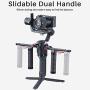 UURig DH13 Dual Handle Grip for DJI Ronin S/Ronin SC Camera Stabilizer, Cold Shoe Microphone/Light/Monitor Extension Position Adjustable