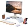 SAMDI Wood Cell Phone Stand for iPhone 5 6 7 8 X Plus, LG, Huawei, XiaoMi, Samsung Galaxy S5 S7 S6 (Oak Wood Gray)