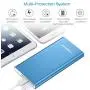 POWERADD Pilot 4GS 12000mAh Portable Charger with 8-Pin Input, Power Bank Compatible with iPhone Xs/XR/X/8/8P/7/6S/6/SE/5/4S Samsung S9/S8/S7 and More, Blue (8 Pin Cable Included)