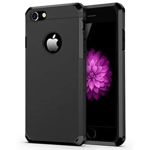 iPhone 7/8 Case, ImpactStrong Heavy Duty Dual Layer Protection Cover Heavy Duty Case for Apple iPhone 7/8 (Gun Black) iPhone 7/8 Case, ImpactStrong Heavy Duty Dual Layer Protection Cover Heavy Duty Case for Apple iPhone 7/8 (Gun Black)