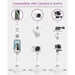 Selfie Stick Tripod, ELEGIANT Lightweight Aluminum All in One Extendable Selfie Stick Bluetooth with Remote Compatible with iPhone 11/11PRO/XS Max/XS/XR/8P/7P, Galaxy S20/S10/S9S8, Gopro, Small Camera