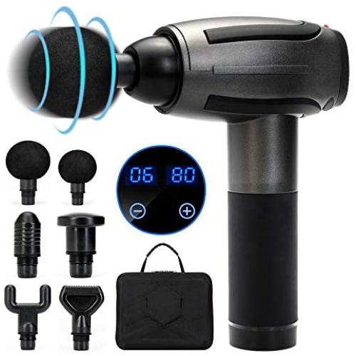Tiction Muscle Massage Gun Deep Tissue Massager for Pain Relief, Professional Handheld Back Massager Percussion Massage Gun for Athletes Sports Enthusiasts Lovers Back Muscle Deep Relaxation