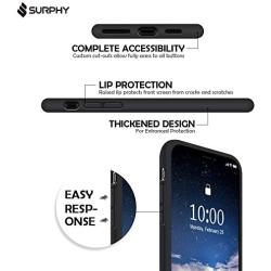 SURPHY Silicone Case Compatible with iPhone 11 Pro Max Case 6.5 inch, Liquid Silicone Full Body Thickening Design Phone Case (with Microfiber Lining) for iPhone 11 Pro Max 6.5 2019, Black