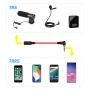 3.5mm TRS to TRRS Adapter, TRS Female to TRRS Male Microphone Adapter Cable Right Angle 1/8 Mic Cord for iPhone, Android, Smartphones, Tablets