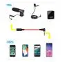3.5mm TRS to TRRS Adapter, TRS Female to TRRS Male Microphone Adapter Cable Right Angle 1/8 Mic Cord for iPhone, Android, Smartphones, Tablets