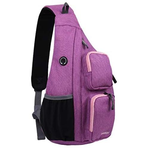 WANDF Sling Bag One Strap Backpack Travel Crossbody Backpack Water-Resistant