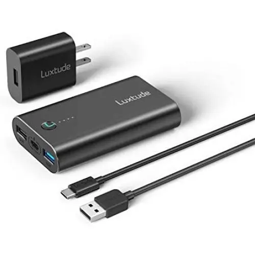 Luxtude 10000mAh Power Bank Portable Charger for iPhone, iPad, Samsung and Android, Fast Charging PD Portable Charger, 18W PD &QC 3.0 Power Delivery USB C Power Bank. (USB-C Charger & Cable Included) Luxtude 10000mAh Power Bank Portable Charger for iPhone, iPad, Samsung and Android, Fast Charging PD Portable Charger, 18W PD &QC 3.0 Power Delivery USB C Power Bank. (USB-C Charger & Cable Included)