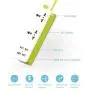 K-century Travel Power Strip Surge Protector with 2 Outlets 4 USB Output 5V 4.2A Output Power Strip with USB Portable Travel Charger Wall Charger with 5ft Cord 100v-240v Power Sockets