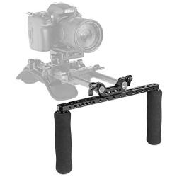 CAMVATE Sponge Handle Grips with 15mm Dual Rod Clamp for DSLR Camera Shoulder Rig