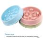 UPSKY Slow Feeder Dog Bowl Fun Feeder No Chocking Slow Feeder Bloat Stop Dog Food Water Bowl with Funny Pattern