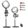 Selfie Ring Light with Stand Tripod & Cell Phone Holder for Live Stream/Makeup- Evershop 8" Mini Led Camera Ringlight for YouTube/TikTok Video/Photography Compatible with iPhone Xs Max XR Android
