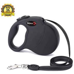 SENYEPETS Heavy Duty Retractable Dog Leash by Senye - Great for Small,Medium&Large Dogs up o 110lbs-Strong Nylon Ribbon Extends 16ft; 360° Tangle-Free;Durable Big Pet Leash