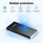 POWERADD Pilot 4GS 12000mAh Portable Charger with 8 Pin Input & Dual 3A Port External Battery Pack Compatible with iPhone, iPad, Samsung Galaxy and More - Black (8 Pin Cable Included)