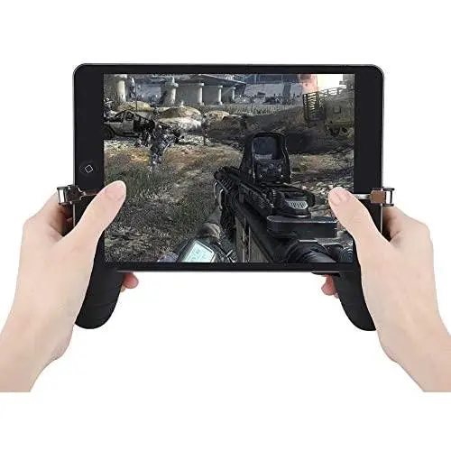 Pomya Game Handle for Ipad R9 Gaming Hand-Grip PC Zinc Alloy Injection Molding Gamepad Shooter for Ipad R9,Various Sizes of Mobile Phones
