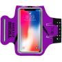 TRIBE Premium Running Armband & Phone Holder for iPhone X, Xs, Xs Max, Xr, 8, 7, 6, Plus Sizes, Galaxy S9, S8, S7, S9/S8 Plus, Note with Adjustable Elastic Band & Key/Card Slot - 100% Lycra
