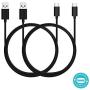 [2-Pack] Motorola TurboPower 18 QC3.0 Chargers with long 6.6 foot USB-A to USB-C cables for Moto Z, Z2, Z3, X4, Motorola One, One Power, G7, G7 Play, G7 Plus,G6, G6 Plus [NOT for G6 Play] (Retail Box)