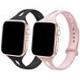 YAXIN Compatible with Apple Watch Band 44mm 42mm 40mm 38mm for Women, Breathable Soft Silicone Sport Band Replacement Compatible for Apple Watch iWatch Series 5, Series 4, Series 3, Series 2, Series 1