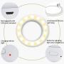 Meifigno Selfie Ring Light [3 Light Modes] [Rechargeable], Clip on Phone Camera LED Light, Adjustable Brightness Selfie Circle Light for iPhone X Xr Xs 7 8 Plus 11 12 Pro Max Android iPad Laptop