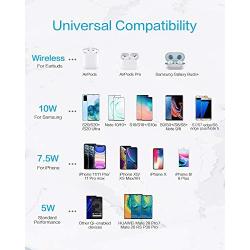 Vebach Dubhe1 Wireless Charger, Qi Certified Fast Wireless Charging Pad Compatible iPhone SE/11/11 Pro/11 Pro Max/XS/XS Max/XR, 7.5W for iPhone X/8Plus, 10W for Samsung Galaxy S20/S10/S9/Note 10