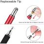 Waysse 3 Stylus Pens for Touch Screens, Capacitive Pen High Sensitivity & Fine Point, Universal Stylus with Clear Disc for iPhone X/8/8plus iPad/iPad Pro/iPad Mini and All Capacitive Touch Screens