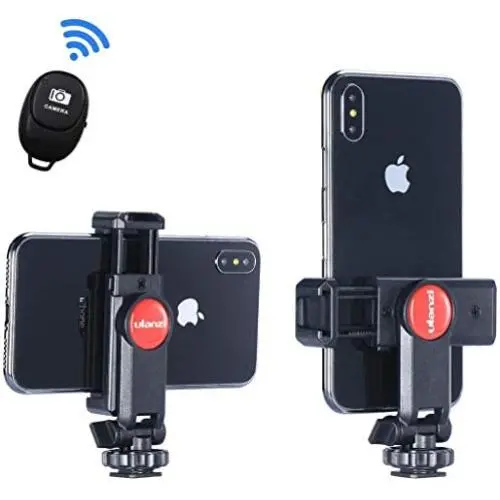 Phone Tripod Mount with Remote, 360 Rotation Smartphone Tripod Adapter with Cold Shoe Cell Phone Holder for iPhone 11/11 Pro/11 Pro Max/X/XS/Xs Max Phone Tripod Mount with Remote, 360 Rotation Smartphone Tripod Adapter with Cold Shoe Cell Phone Holder for iPhone 11/11 Pro/11 Pro Max/X/XS/Xs Max