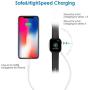 [2020 Latest] Watch Charger, Magnetic Cable for Apple Watch 5/4/3/2/1, 2in1 Wireless Charging Cable for Apple Watch Series 5/4/3/2/1 and iPhone11/11 Pro/11 Pro Max/XR/XS/XS Max/X/8/8P