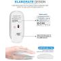 Bluetooth Wireless Mouse, Dual Mode Slim Rechargeable Wireless Mouse Silent Cordless Mouse with Bluetooth 4.0 and 2.4G Wireless, Compatible with Laptop, PC, Windows Mac Android OS Tablet (Gold)