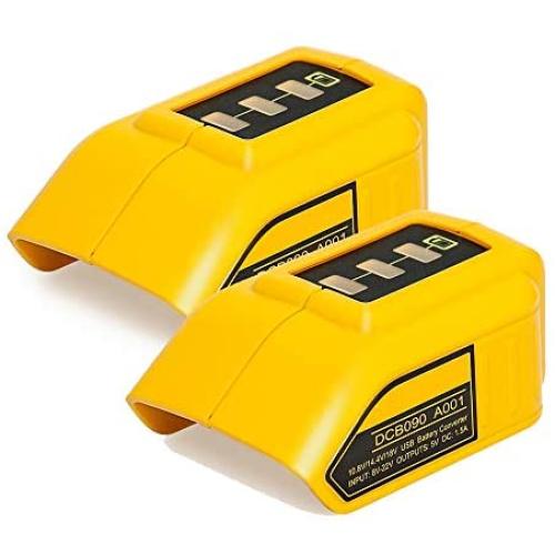 2Pack DCB090 12V/20V Max USB Power Source Compatible with Dewalt