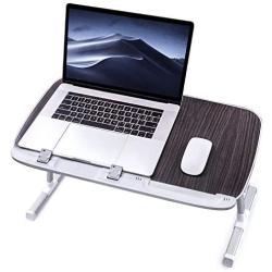 Laptop Desk for Bed, TaoTronics Lap Desks Bed Trays for Eating and Laptops Stand Lap Table, Adjustable Computer Tray for Bed, Foldable Bed Desk for Laptop and Writing in Sofa and Couch Black