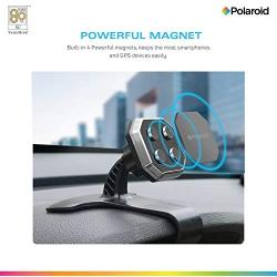 Polaroid Car Dashboard Cell Phone Holder – Universal Magnetic Mount to Hold Any Smartphone – Works with Apple iPhone 11 Pro Max X XS XR, Samsung Galaxy, Google Pixel, and All Popular Devices – Black