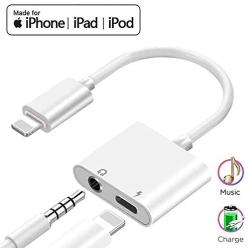 Headphone Adapter for iPhone 11Pro Charger Jack AUX Audio 3.5 mm Jack Adapter for iPhone Adapter Compatible with iPhone 7/8/8Puls/11/10/X/XR/XS Dongle Accessory Connector Compatible iOS All Systems