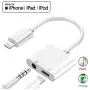 Headphone Adapter for iPhone 11Pro Charger Jack AUX Audio 3.5 mm Jack Adapter for iPhone Adapter Compatible with iPhone 7/8/8Puls/11/10/X/XR/XS Dongle Accessory Connector Compatible iOS All Systems