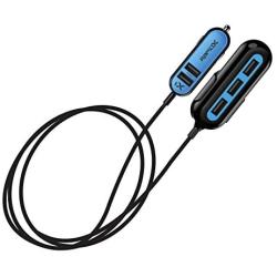 RapidX X5 Car Charger with 5 USB Ports for iPhone and Android - Blue