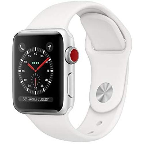 Apple Watch Series 3 (GPS + Cellular, 38mm) - Silver Aluminum Case with White Sport Band