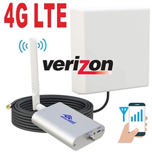Verizon 4G LTE 700MHz/850MHz Band13/5 Cell Phone Signal Booster for Home and Office Cellular Mobile Phone Signal Amplifier RG58 Cable 2G/3G AT&T Repeater Full Kit