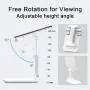 Adjustable Cell Phone Stand, Foldable Portable Phone Holder Cradle Dock for Desk Adjustable Height Angle Phone Holder Desktop iPad Stand, Compatible with Smartphone/iPad/Kindle (Green)
