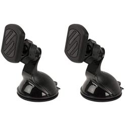 Scosche MWSM2PK-UB MagicMount Universal Magnetic Suction Cup Mount Holder for Mobile Devices, Black (Pack of 2)