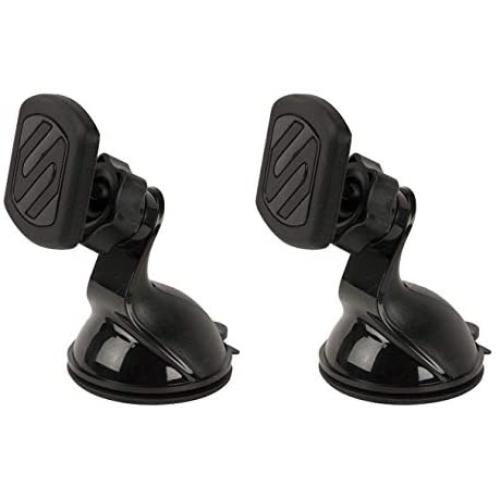Scosche MWSM2PK-UB MagicMount Universal Magnetic Suction Cup Mount Holder for Mobile Devices, Black (Pack of 2)