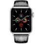 iiteeology Compatible with Apple Watch Band 38mm 40mm, Women Glitter Soft Silicone Sports iWatch Band Strap for Apple Watch Series 5/4/3/2/1 (38mm 40mm black/silver band + silver connector)