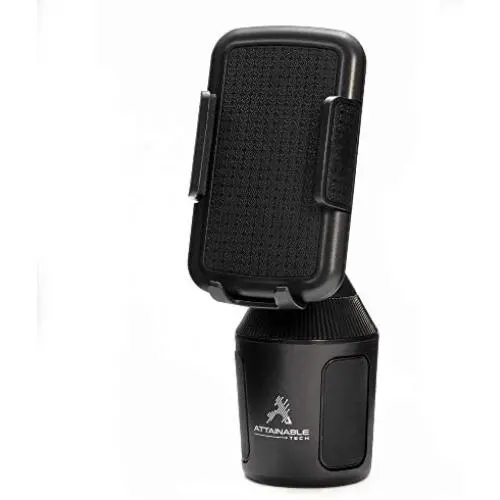 ATTAINABLE TECH Universal Car Phone Holder - Short Neck Cup Holder Phone Mount Wont Obstruct Your View While Driving - Swivel Cell Phone Car Mount for iPhone, Samsung Galaxy Note, Max & More ATTAINABLE TECH Universal Car Phone Holder - Short Neck Cup Holder Phone Mount Wont Obstruct Your View While Driving - Swivel Cell Phone Car Mount for iPhone, Samsung Galaxy Note, Max & More