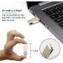 USB Drive 128GB Memory Stick Thumb Drive for iPhone Photo Stick iOS Flash Drive External Drive Sunswan Compatible iPhone iPad iOS MacBook and Computer (Silver128G-XY)