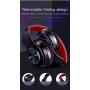 GT Power Gaming Headphones Wireless On Ear Bluetooth Headsets with Microphone Deep Bass Wireless Headphones Over Ear, Cool LED Lights, 10H Playtime for PC IPad Phone Mac Gaming (Black)