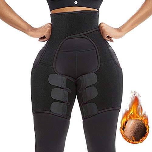 3-in-1 High Waist Trainer Thigh Trimmer Fitness Weight Butt Lifter Slimming Support Belt Hip Enhancer Shapewear Thigh Trimmers for Women